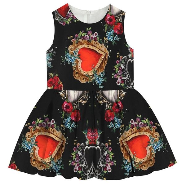 

designer brand kids dress baby girl clothing dress style party wedding birthday toddler girl dresses newchildren clothes 1-10y t200709, Red;yellow