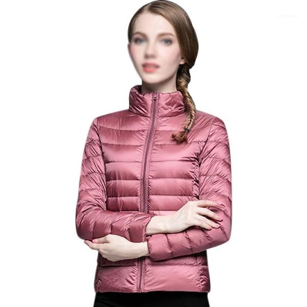 

2020 winter jacket women plus size warm coat light thin zipper slim cotton padded jacket down coats outwear1, Black