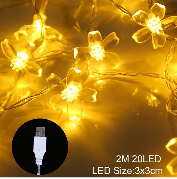

cherry blossom flower garland battery powered led string christmas decor for home 2020 christmas tree decor xmas navidad natal wmtsnp