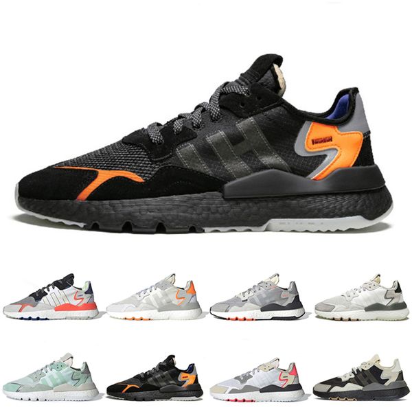 

reflective nite jogger mens running shoes triple white black shoes outdoors athletic sneakers size 36-45, White;red