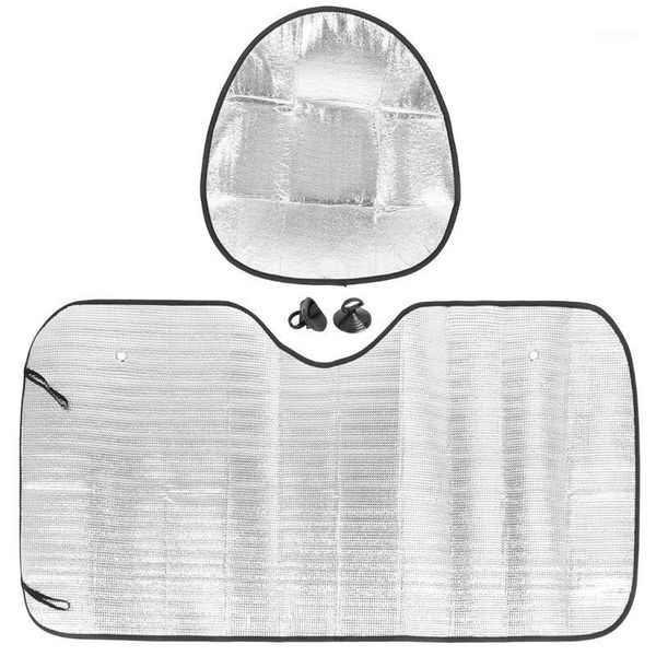 

x autohaux universal car windshield sunshade steering wheel cover sun shade front window aluminum film windshield visor cover1