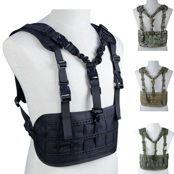 

hunting jackets tactical paintball vest with detachable single point gun sling, Camo;black