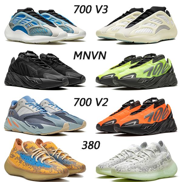 

700 kanye west running shoes azael orange trainers men women carbon blue alien triple black azareth sport sneakers 36-46