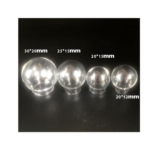 

20pieces 30x20mm 25x15mm 20x15mm 20x12mm transparent globe shaped empty bottles wishing pendant for gift acc bbyrnw, Black
