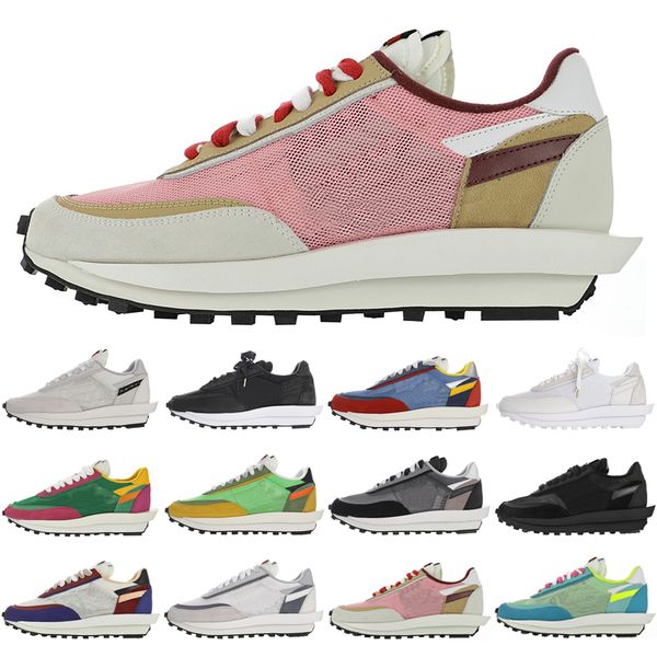

new sacai ldv waffle daybreak trainers shoes for men women fashion breathe tripe s sneakers sports running shoes size 36-45, White;red