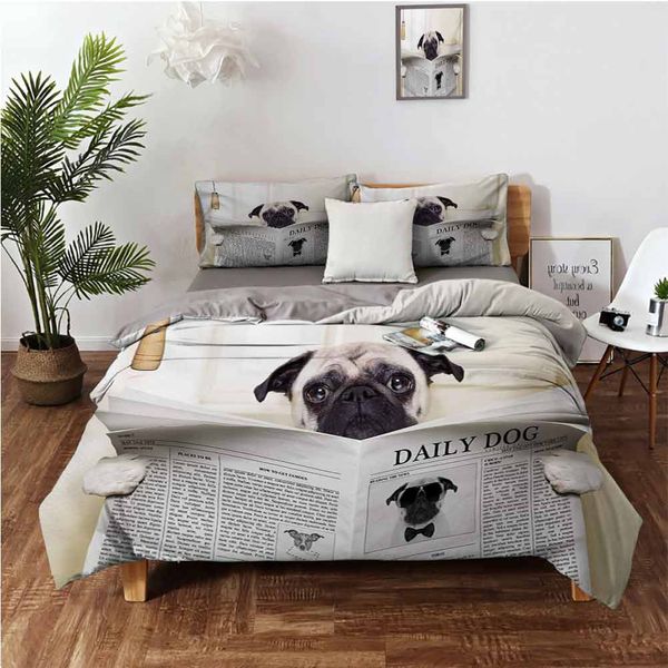 

puppy reading the newspaper on the toilet bathroom funny image pug joke printcartoon skin friendly three piece set