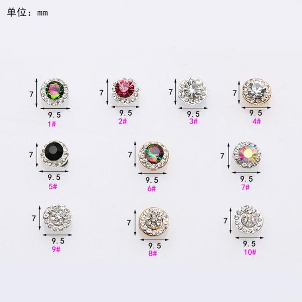 

lucky rotatable metal crystal nail arts 100pcs/bag 3d deco ongle stras glitter rhinestone nail art rhinestones, Silver;gold