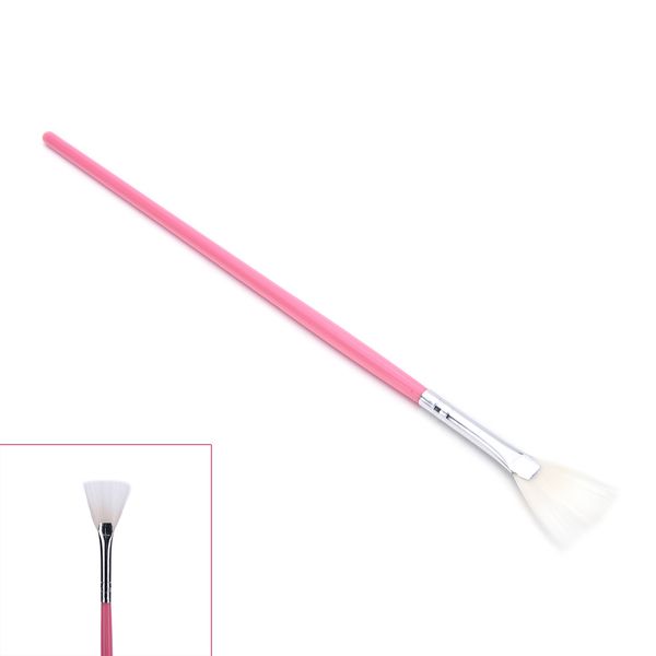 

nail brushes 1 pc makeup natural fan blush face foundation powder cosmetics make up brush pink color drop, Yellow