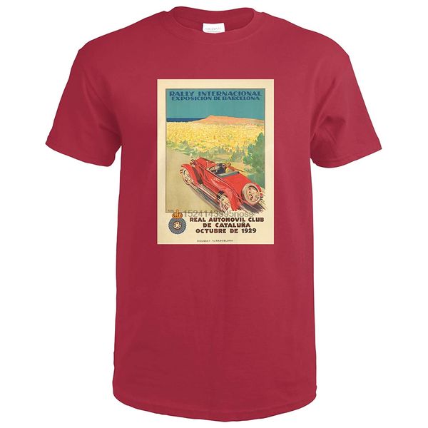

rally internacional vintage poster (artist baixeras ramon) spain c. 1929 65021 (cardinal red t-shirt medium) sport hooded sweatshirt hoodie