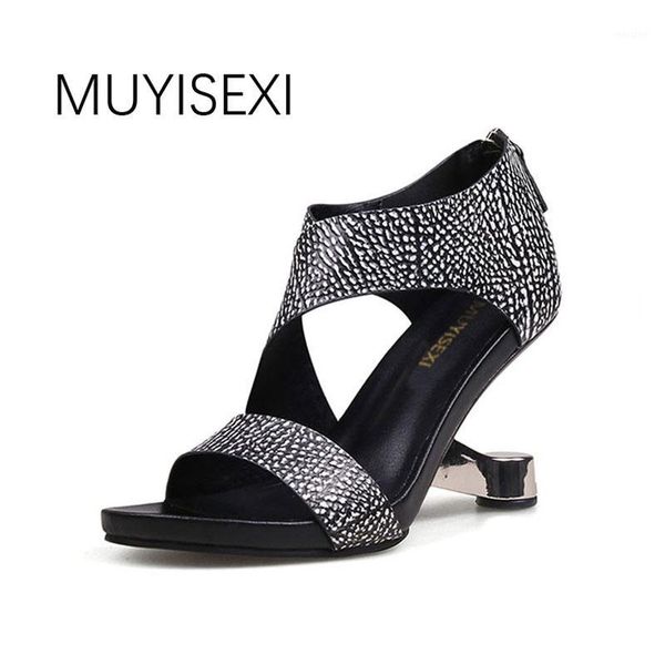 

sandals summer women gladiator strange metal high heel 9cm womens shoes zapatos mujer plus size hl94 muyisexi1, Black