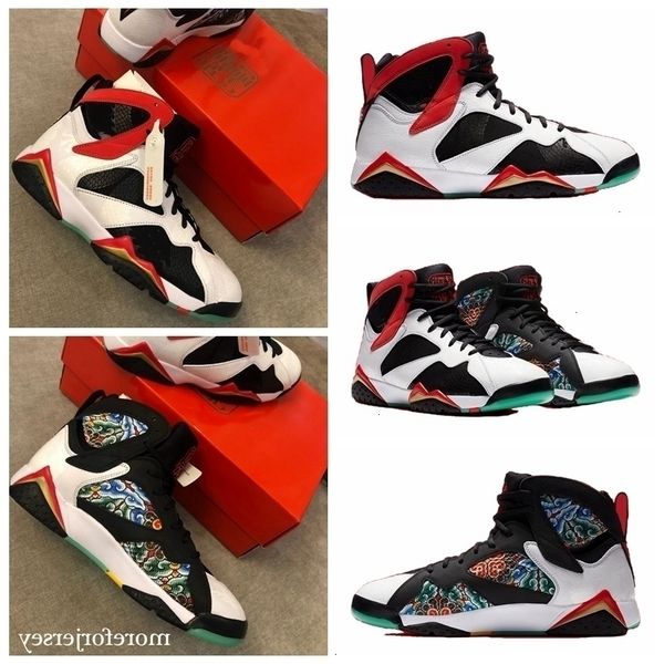 

7s basketball new black china greater jumpman  white red shoes for women men sneakers trainers chaussures size 36-47 rckx
