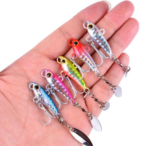 

5pc rotating metal vib vibration bait spinner spoon fishing lures 10/15/22/35g jigs trout winter fishing hard baits tack jllhth