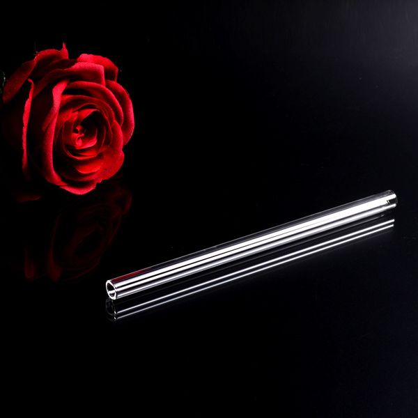 

18cm x 0.8cm clear glass drinking straws for kids children 7inch length straight straw for milk cocktail