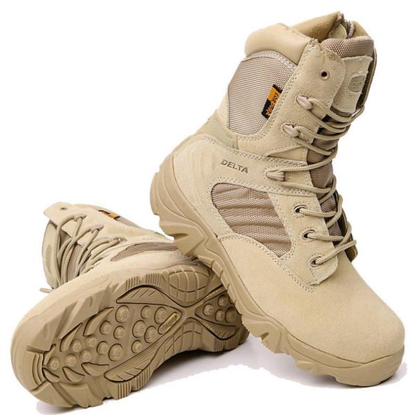 

men winter outdoor camping climbing travel hiking special forces delta combat boots assault tactical slip desert shoes