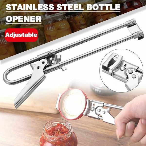 

1pc adjustable can opener multifunctional beer bottle opener stainless steel manual jar lid openers 1pc adjustable sqczwf