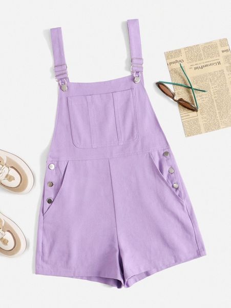 

pocket patched overalls without tee s89f#, White