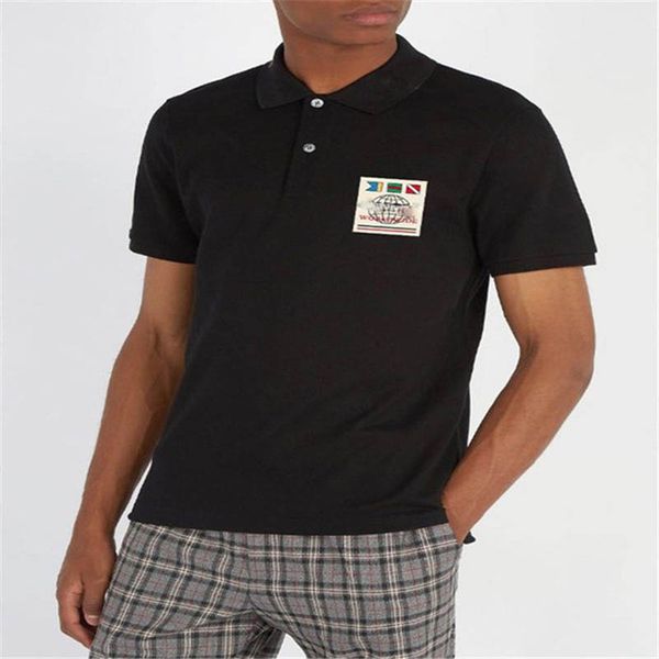 

пчелиные рубашки поло мужской моды бренд одежда с коротким рукавом calssic футболка высокого качества вышитых писем мужчину бизнес повседнев, White;black