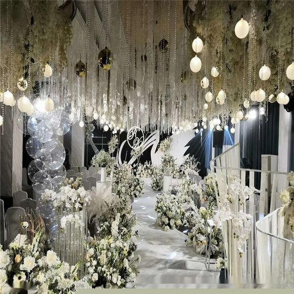 

9dkkm реквизит 10 белых фруктов лампы лампы люстра свадьба пузырь lampprop пол дерево этап декоративный этаж 4czre