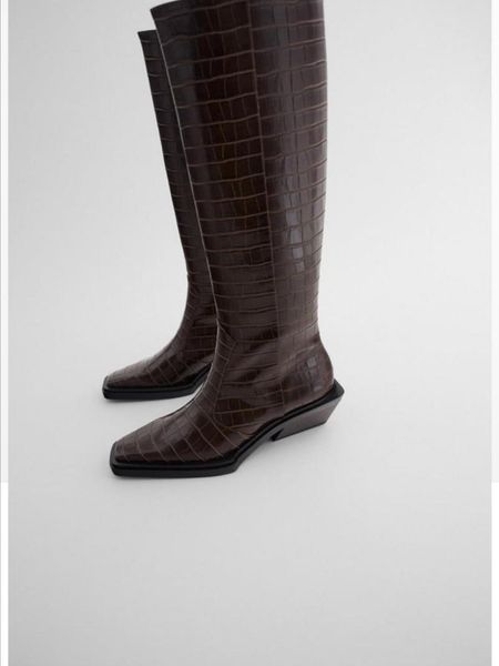 

женщина сапоги, подарок, животное печать на каблуках колено высокие сапоги, новая мода, новый сезон, зима, осень, удобный, стильный, Black