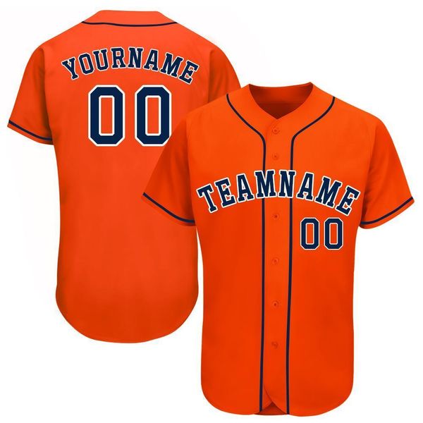 

custom orange navy-white baseball jersey, Blue;black