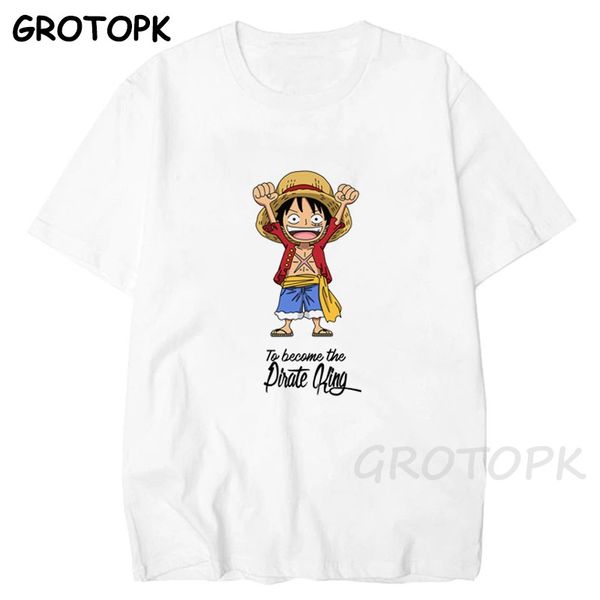 

спорт harajuku одежда лето япония аниме one piece луффи зоро футболка мужской женский one piece белый o-образным вырезом мультфильм tee топы