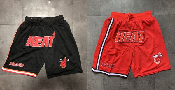 

miami heat men just don hardwood basketball shorts, Black