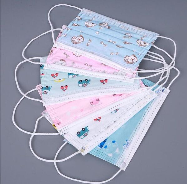 

ear student kids disposable face mask with elastic loop 3 ply breathable for blocking dust air anti-pollution masks designer fashion new