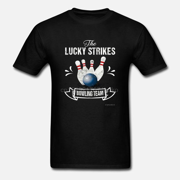 

printed men cotton lucky strikes bowling team short sleeve hoodie designers t shirts sweatshirt