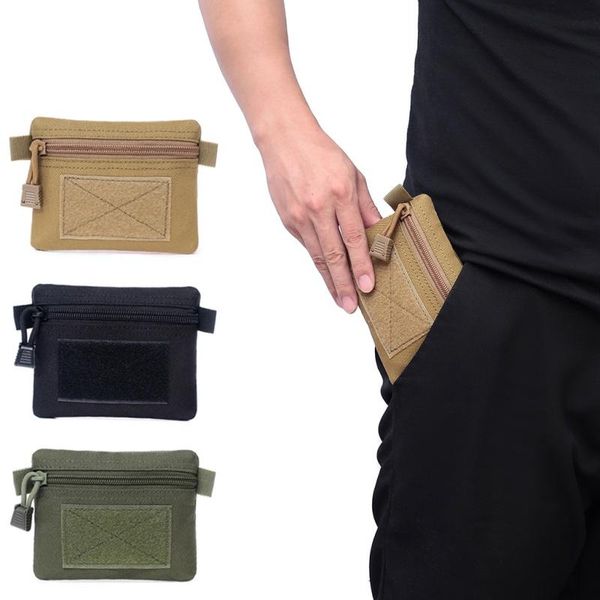 

открытый многофункциональный (tactical) квадратный кошелек кошельки водонепроницаемый спорт zipper card key holder изменить монеты карманный