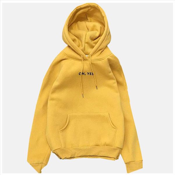 

yellow sweatshirt red pullover hoodie oh yes kangaroo pocket hoodie poleron mujer 2020 plain black oversize women