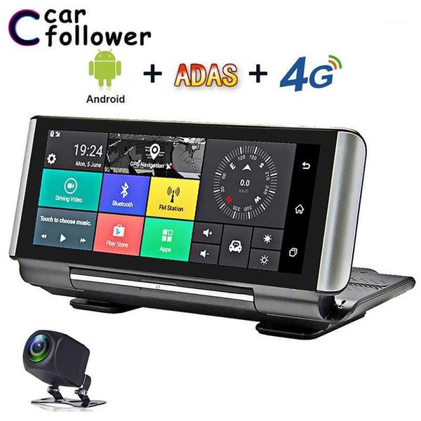 

7" 4g car dvr camera gps bluetooth wifi fhd 1080p android dash cam navigation adas car video recorder dual lens dashboard camera1