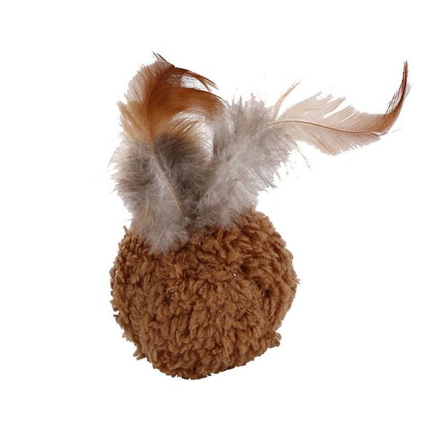 

cat toys funny pet ball feather mint toy teaser playing interactive training mdd88