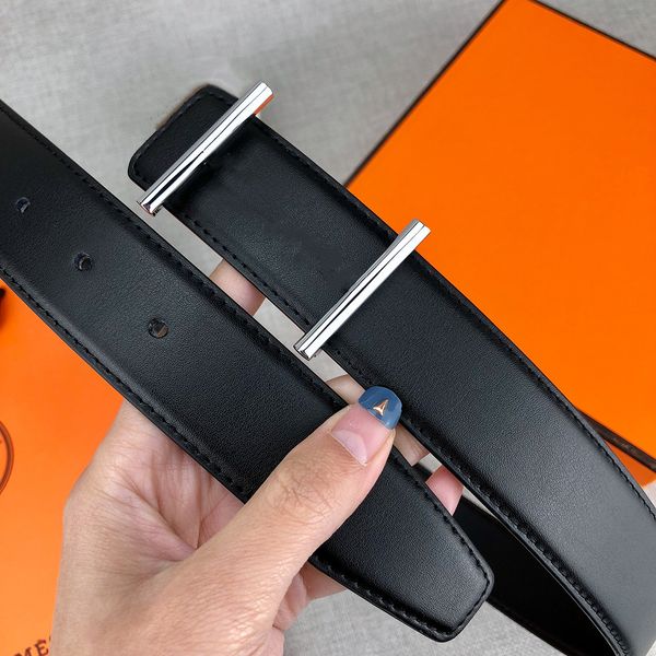 

belt designer belt hbuckle leather reversible belts for men with box width 3.4cm luxury fashion women belts, Black;brown