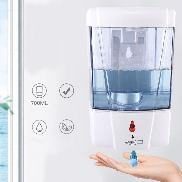 

dhl ship 600ml automatic soap dispenser touchless sensor hands cleaning sanitizer dispenser wall mounted bathroom kitchen supplies fy7304