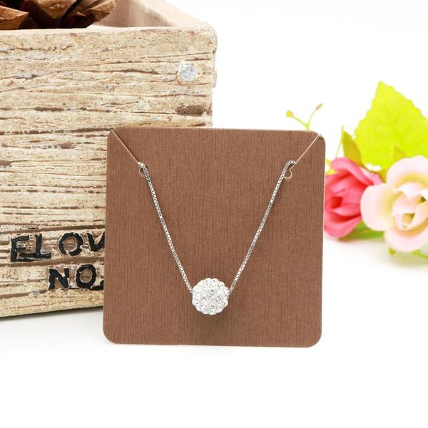 

50pcs/lot earrings and necklaces display cards cardboard earring packaging hang tag card ear studs paper card jewelry wholesale q sqciqe, Black