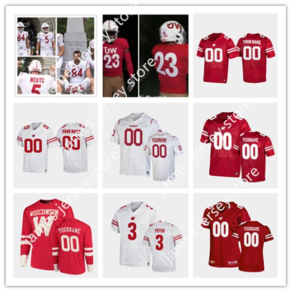 

ncaa wisconsin stitched football jersey 3 t.j. bollers 52 kaden johnson 54 kayden lyles 24 hunter wohler 0 braelon allen 6 chez mellusi 25 j, Black