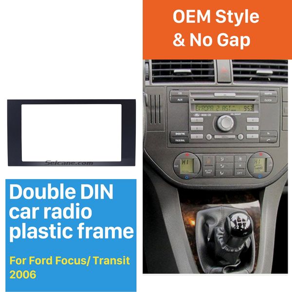 

audio frame car refitting dvd panel dash kit fascia for 2004-2008 ford focus transit double din radio frame fascia