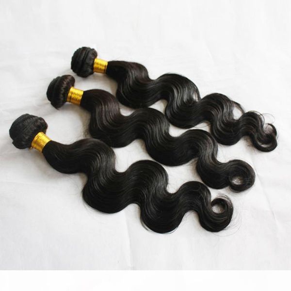 

indian virgin hair 100% human hair weaves 300gr 3pcs lot hair bundles body wave straight for extension, accept drop shipping, Black