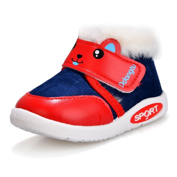 

new infants boys and girls winter boots thick warm shoes fashion toddler snow boots baby cotton shoes for 1-3 years old y200404, Black;grey