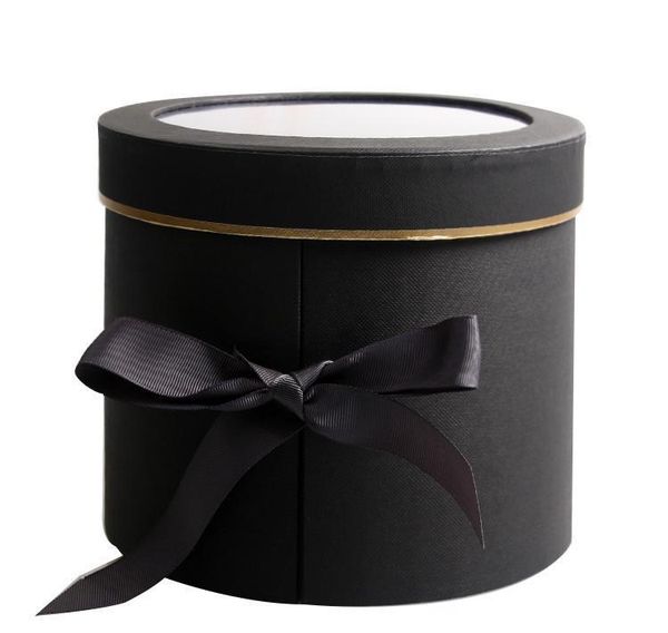 

double layer round flower paper boxes with ribbon creative rose bouquet gift wrap packaging cardboard box vale jllscm outbag2007