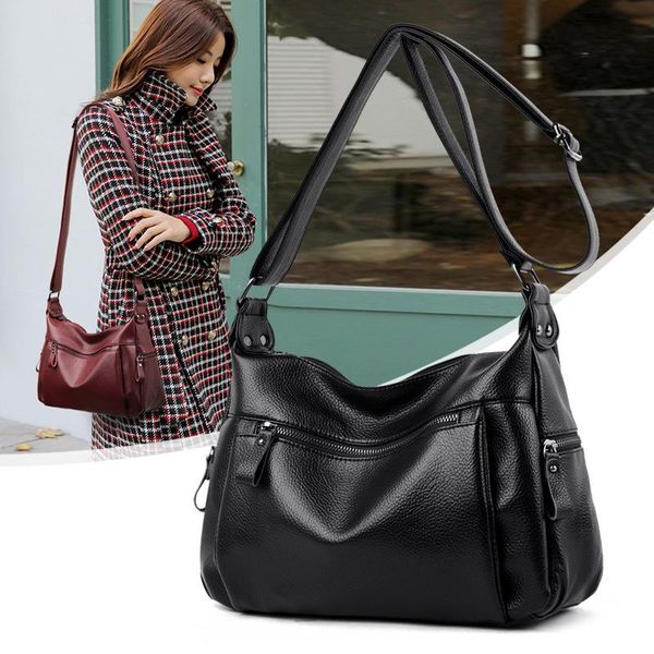 

shoulder bags 2021 women's pu soft leather multi-layer classic crossbody bag luxury designer handbag and purse