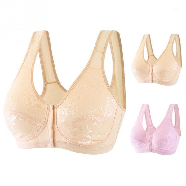 

plus size women casual front clasp cotton thin bralette lingerie large size big cup wireless sleep bra comfortble underwear1, Red;black