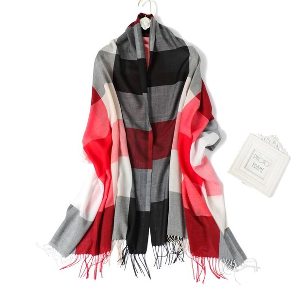 

роскошные женские плед шарф кашемировые имитации кисточка шарфы женские шали floleard hijab головы обертывания пашмина bufanda wmteul bdesyb, Blue;gray