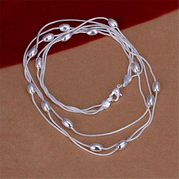 

fashion silver color chain light bead elegant women necklace fashion trends jewelry cute wedding party with n214 h bbytbc