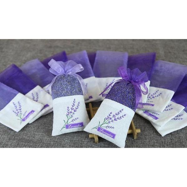 

purple cotton organza lavender sachets diy dried flower sweet bursa wardrobe mouldp jlljaq lucky2005