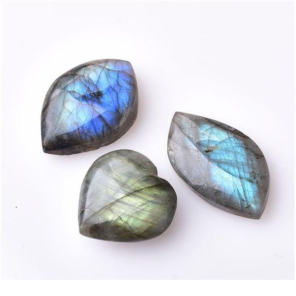 

1pc labradorite leaf heart natural stone crystal healing ornaments blue yellow calcite polished natural quartz reiki ore jllrzc, Black