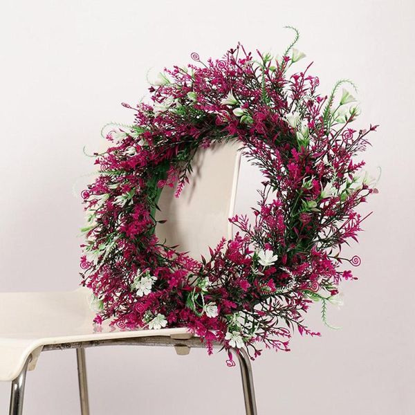 

artificial phoenix tail leaf wreath door garland for front door wedding wall home decor 45cm
