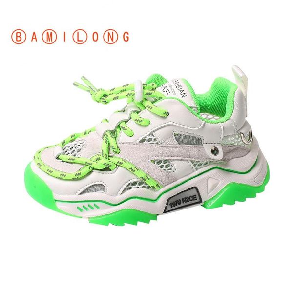 

spring kids mesh shoes 2020 girls causal leather sneakers children breathable running shoes toddler sports b60, Black