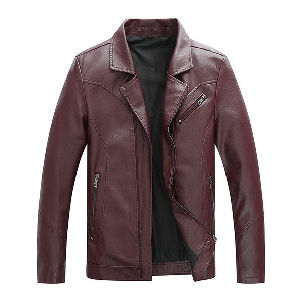 

autumn fashion genuine leather jackets autumn winter windbreaker locomotive coats for motorcycle 201116, Black