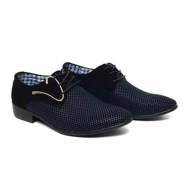 

men dress shoes business flat breathable low formal office size: eu38-44, Black